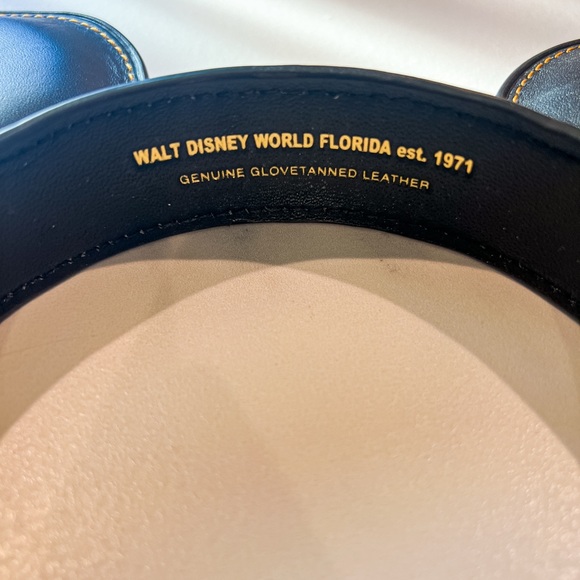 Mickey Coach Ears Black • Walt Disney World • Rare Collectible • Real Leather - Picture 8 of 10
